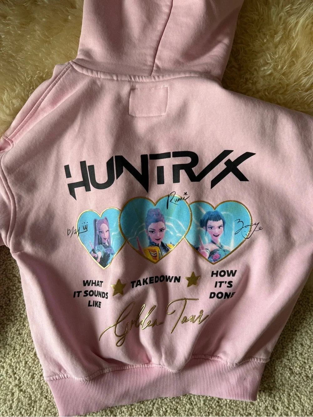Zara Girls KPop Demon Hunters Golden Tour Hoodie 6/7 - Picture 4 of 4